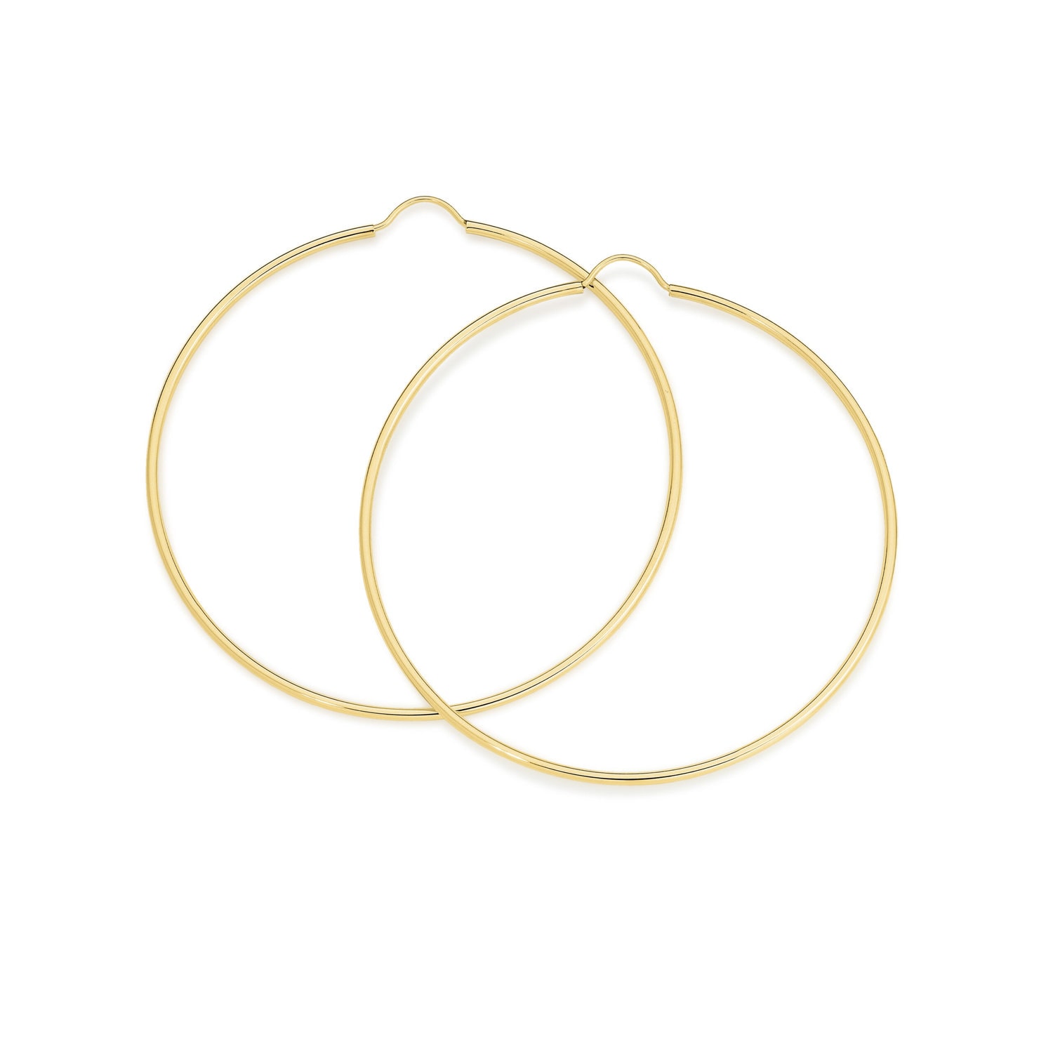 Yellow Gold Hoop Earrings_0