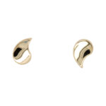 9ct Yellow Gold Teardrop Stud Earrings_0