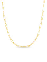 9ct Yellow Gold Paperclip Chain_0