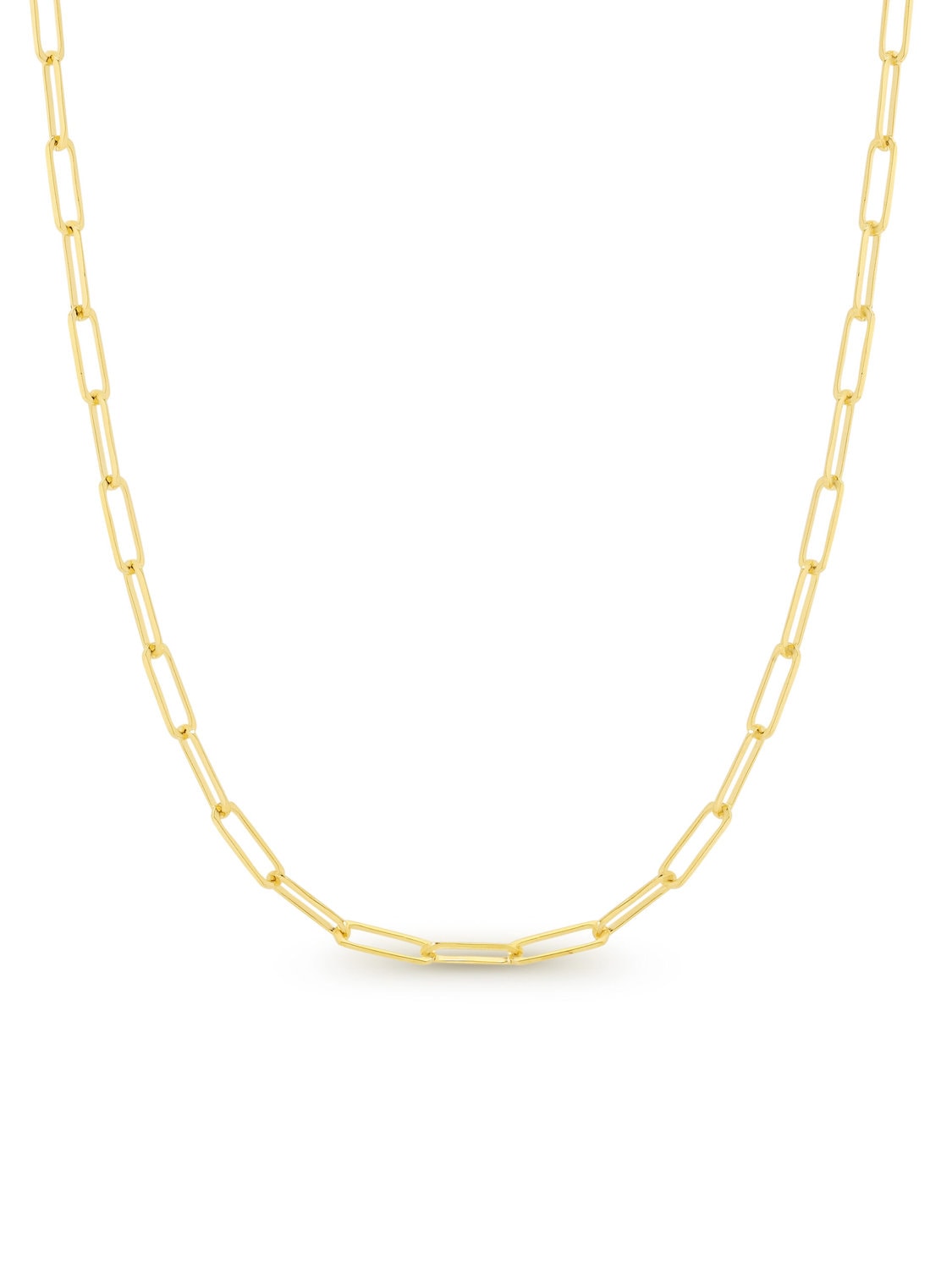 9ct Yellow Gold Paperclip Chain_0