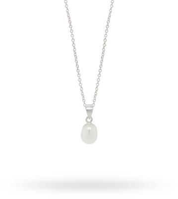 Pearl Necklace 7.5mm Sterling Silver_0