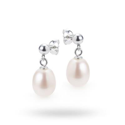 Sterling Silver Fresh Water Pearl Drop Earrings_0