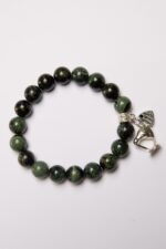 Aroha Greenstone Bracelet with Kiwi Charm_0