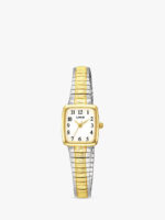 Ladies Bi-Tone Square Analogue Watch_0