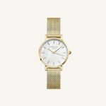 Rosefield Small Edit White and Gold Analogue Watch_0