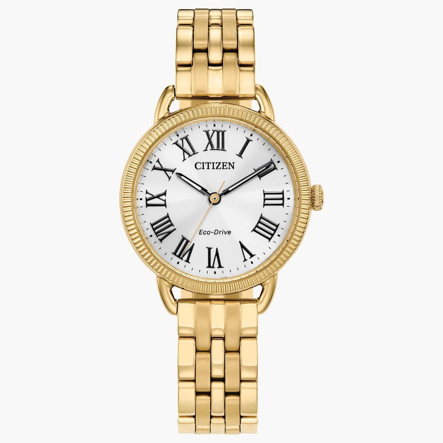 Citizen Ladies Eco-Drive Gold Analogue Watch_0