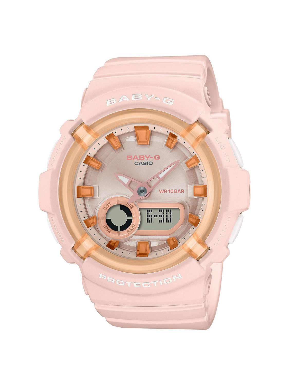 Baby G Analogue and Digital Pale Orange Watch_0