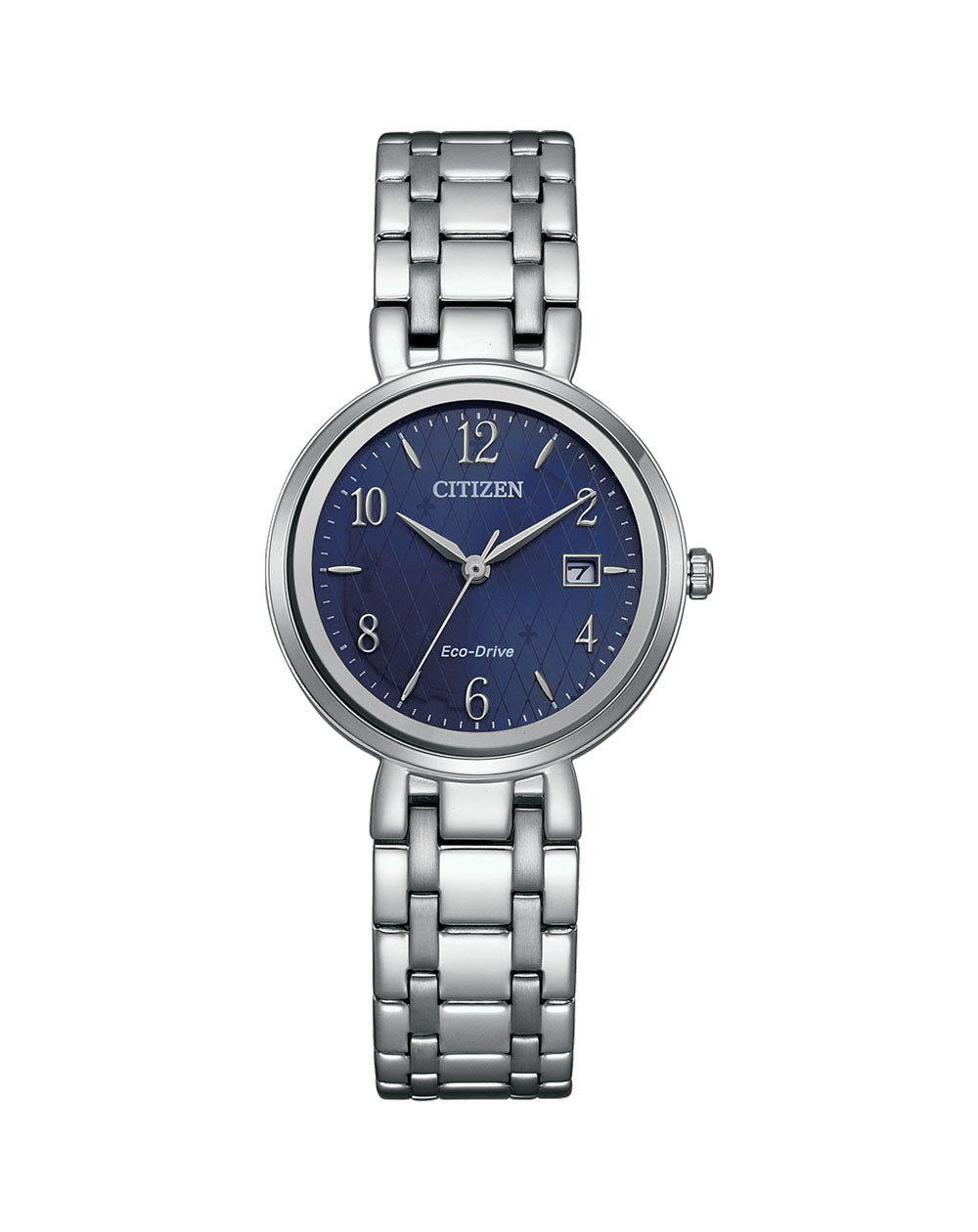 Citizen Eco-Drive Ladies Silver and Blue Analogue Watch_0