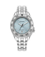 Eco-Drive Ladies Silver Blue Face Analogue_0