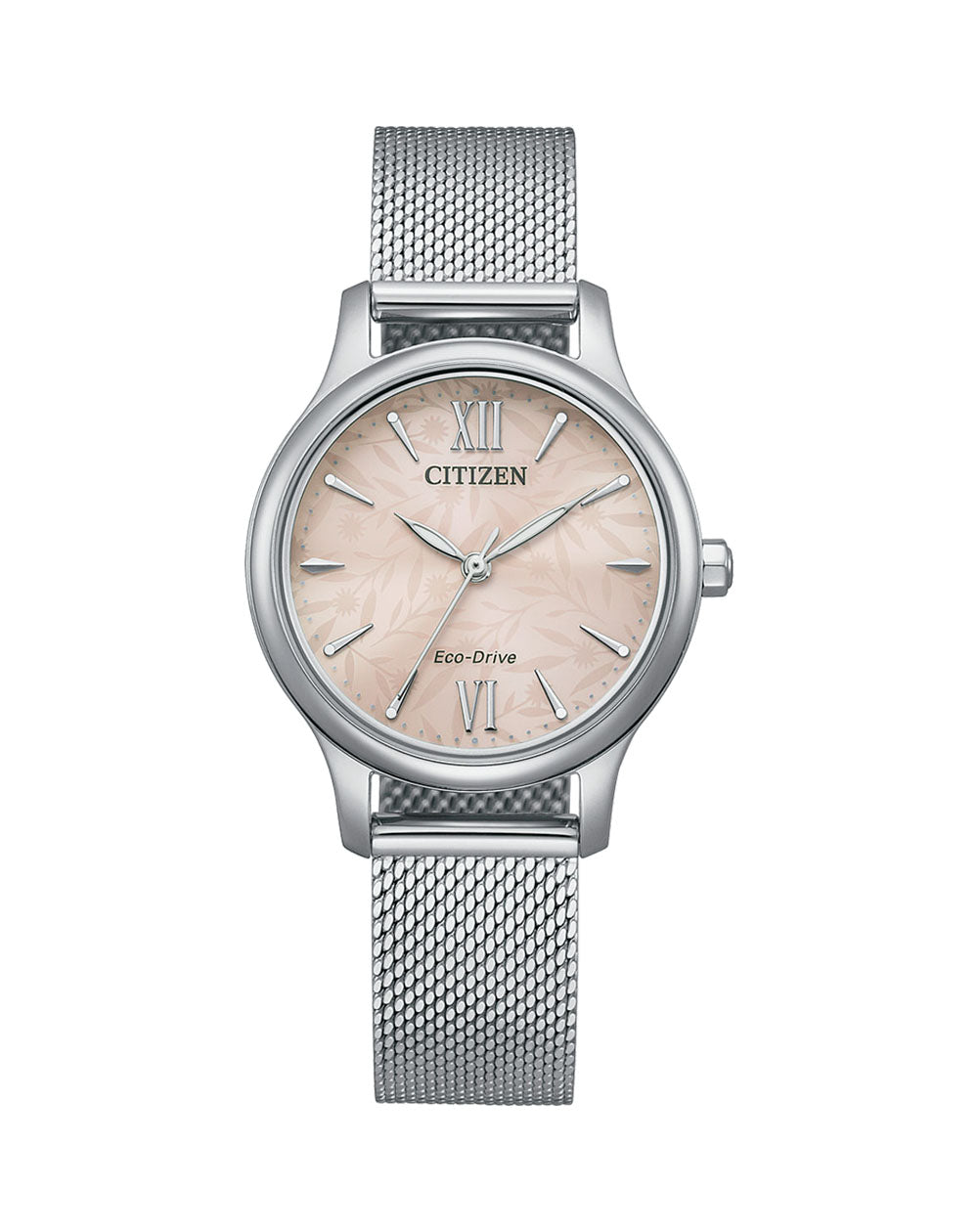 Citizen Ladies Silver and Pink Eco Drive Watch_0