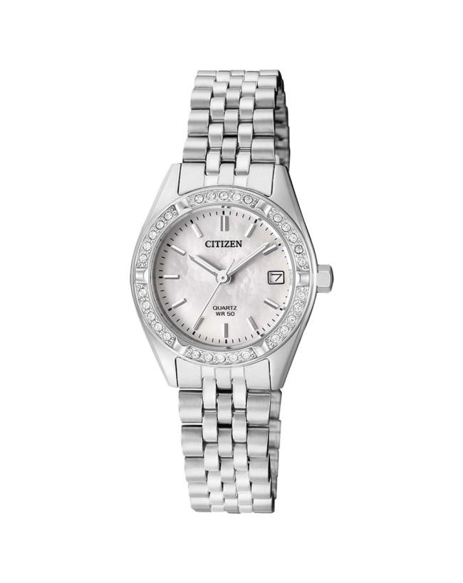Citizen Ladies Silver Watch with Stones_0