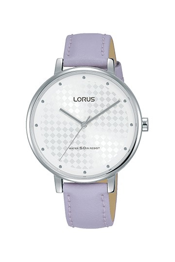 Lorus Ladies Analogue Watch Purple Leather Strap_0