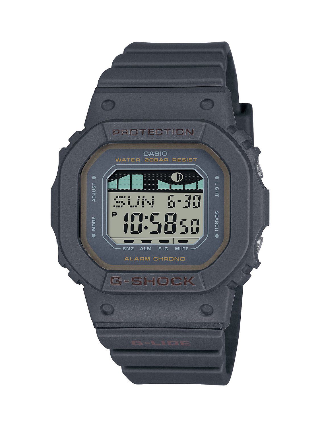G-Shock Square Digital Watch with Tide Graph_0