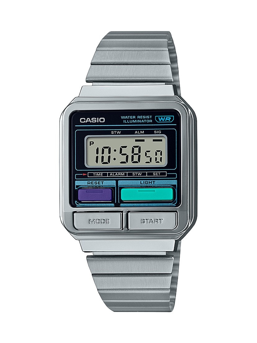 Casio Retro Digital Watch Silver_0