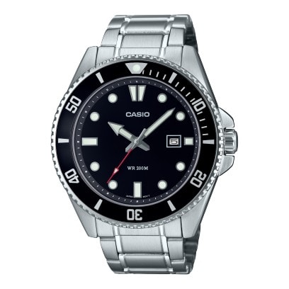 Casio Divers Look Analogue Watch Silver And Black_0