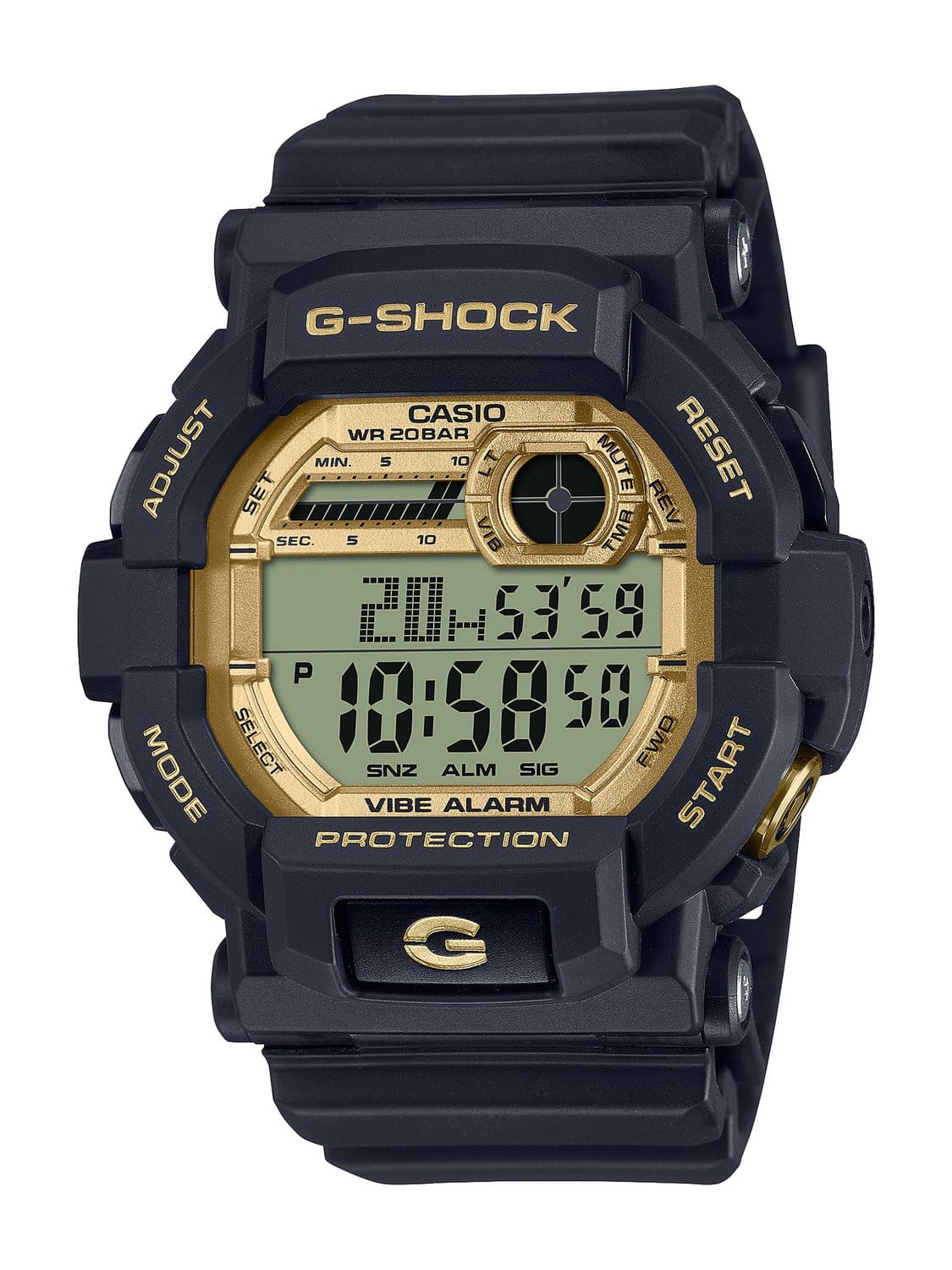Casio G-Shock Black and Gold Digital Watch_0