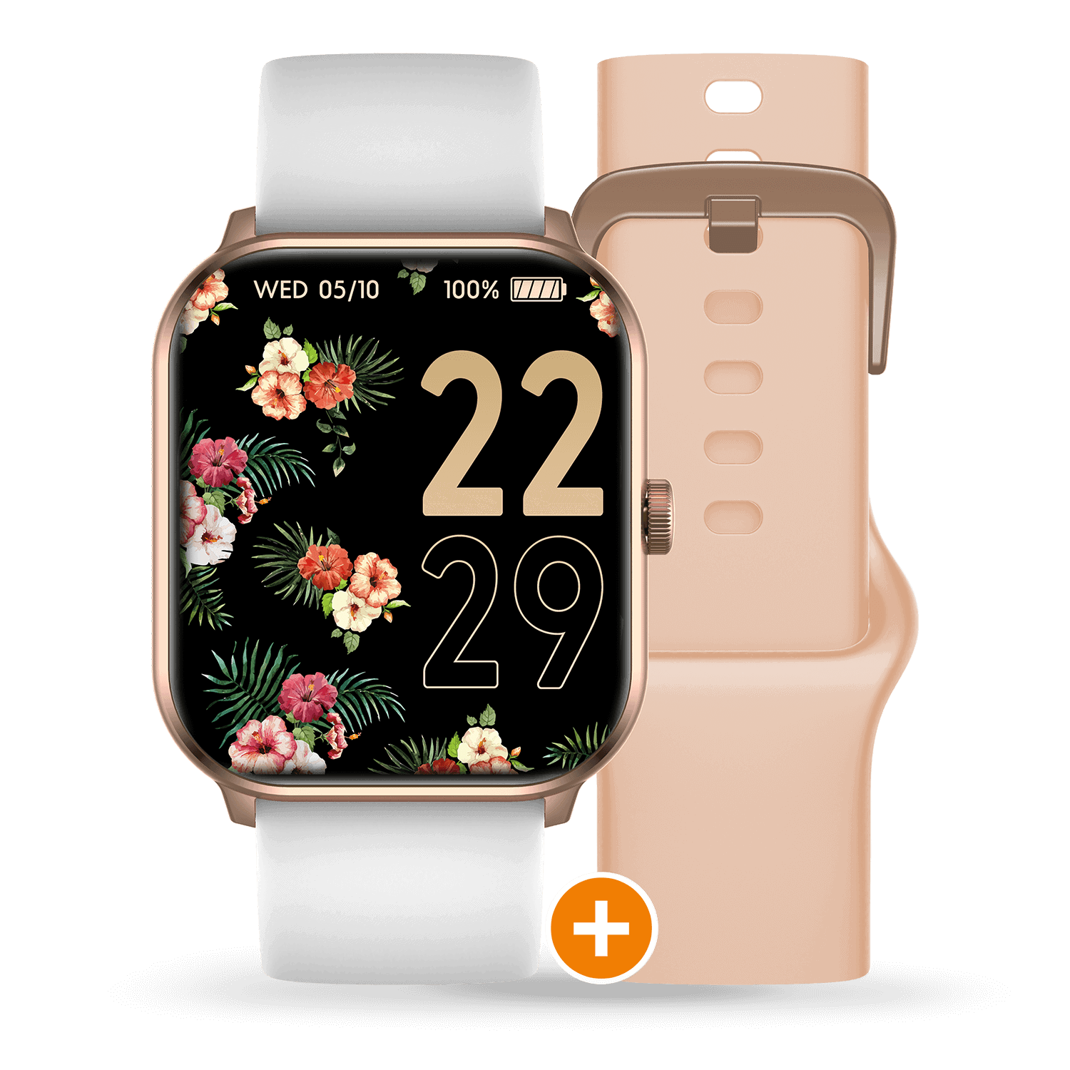 ICE Smart Watch 1.0 Rose Gold with 2 bands (nude and white)_0