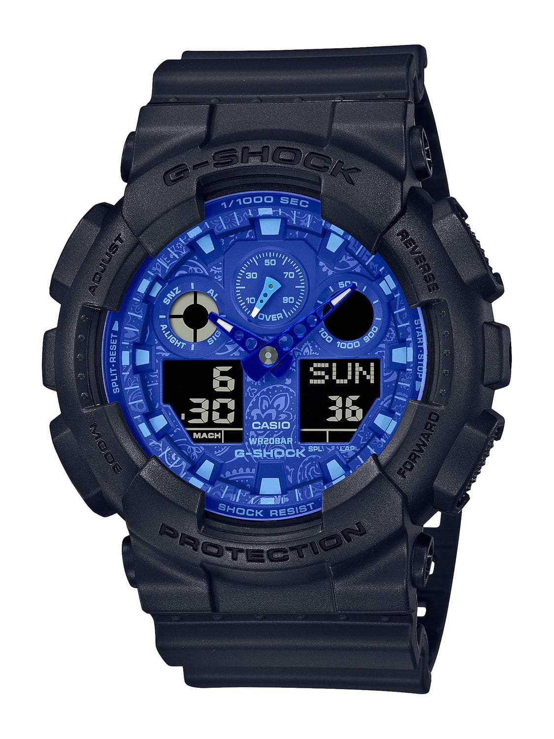 G-Shock Black and Paisley Blue Duo Watch 200m_0