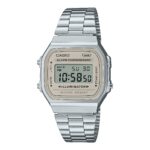 Casio Digital Silver Watch with Cream Face_0