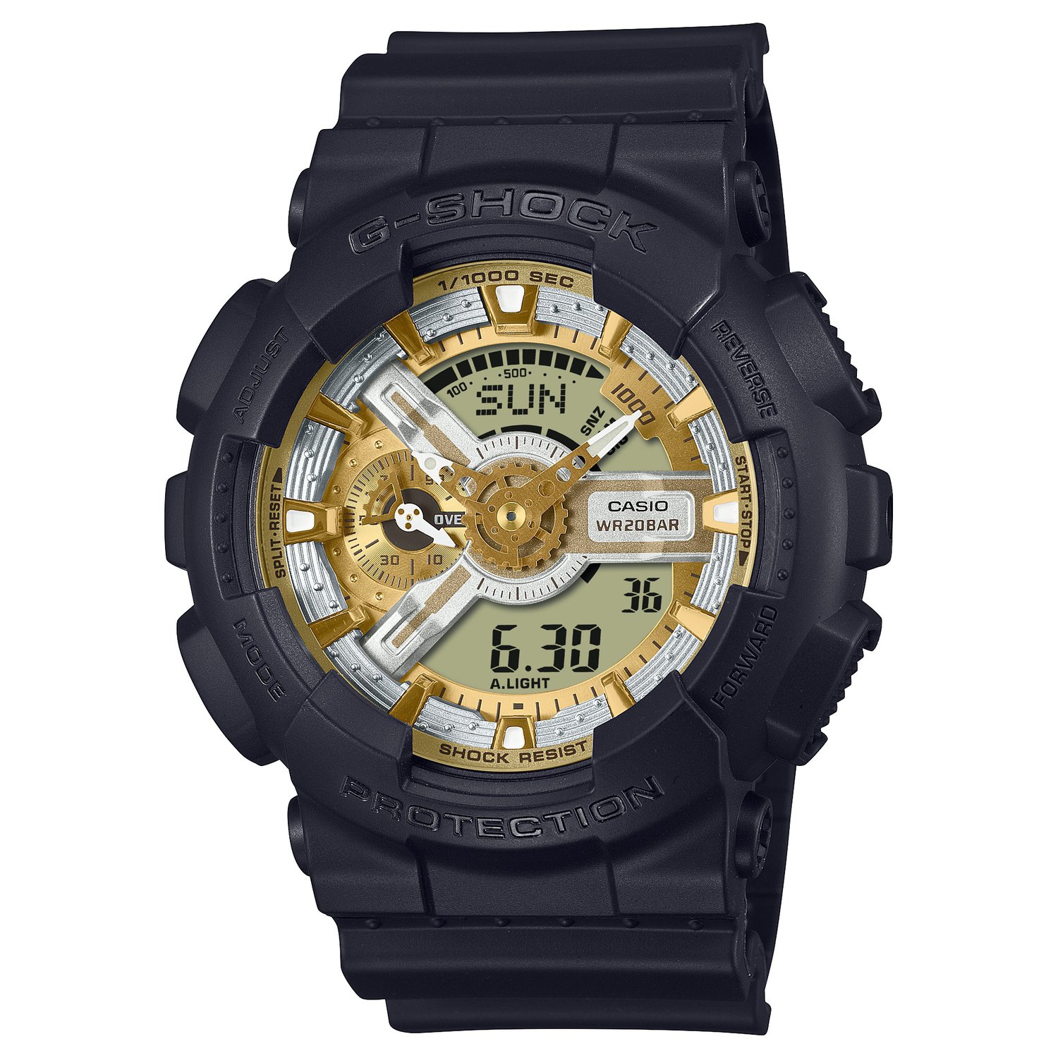 G-Shock Duo Gold and Silver Black Strap_0
