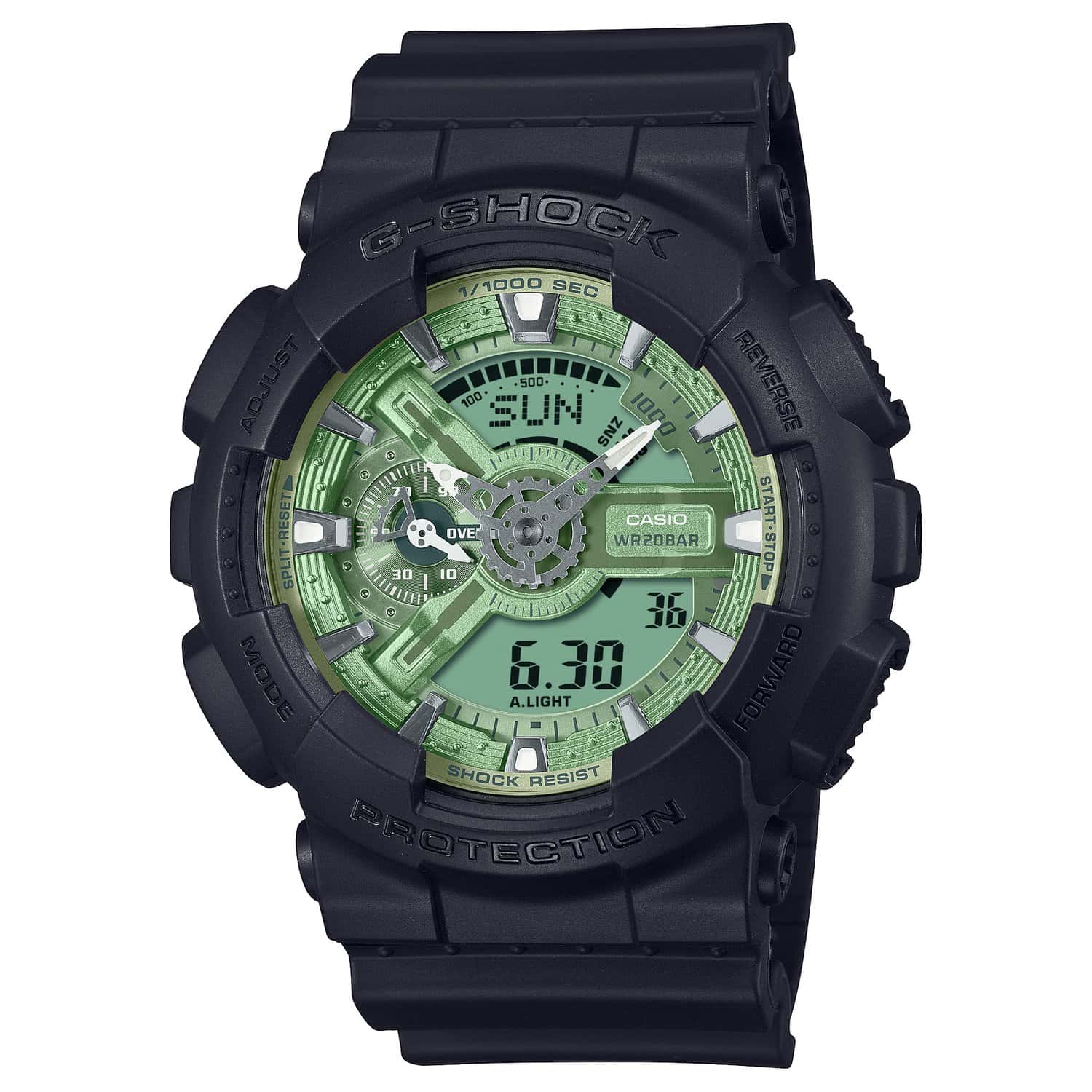 G-Shock Duo Watch Green Face with Black Strap_0