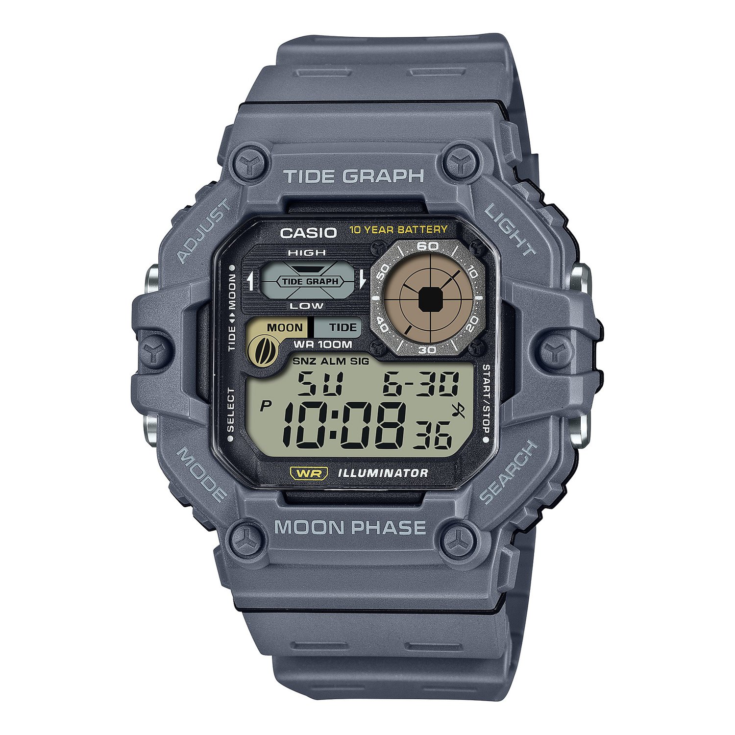 Casio Grey Digital Watch 100m_0