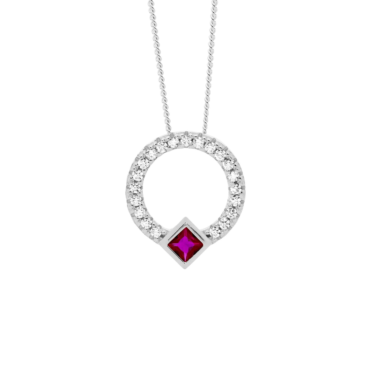 Sterling open circle pendant_0