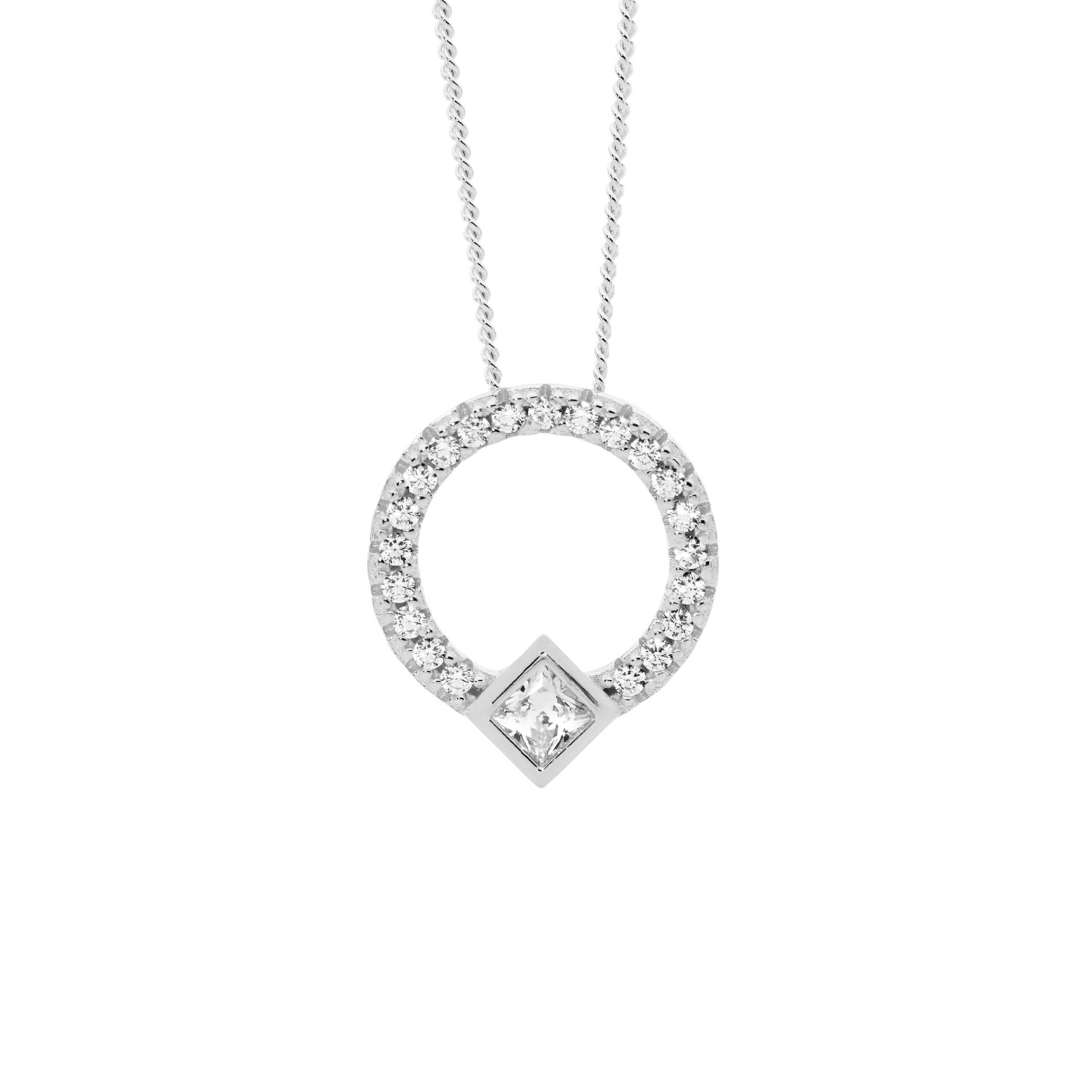 Sterling open circle pendant_0