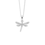 Silver CZ Dragonfly Pendant_0