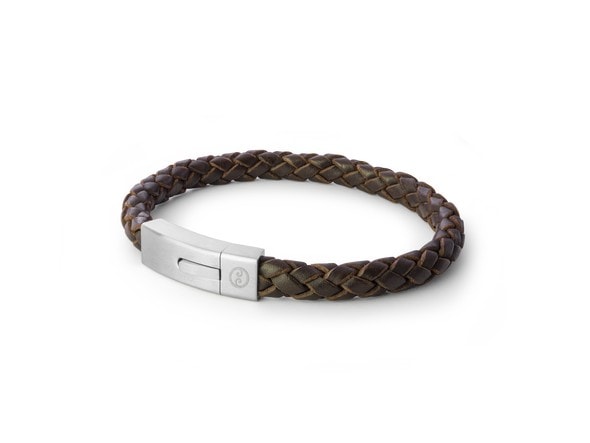Brown Leather Latitude bracelet 20cm_0