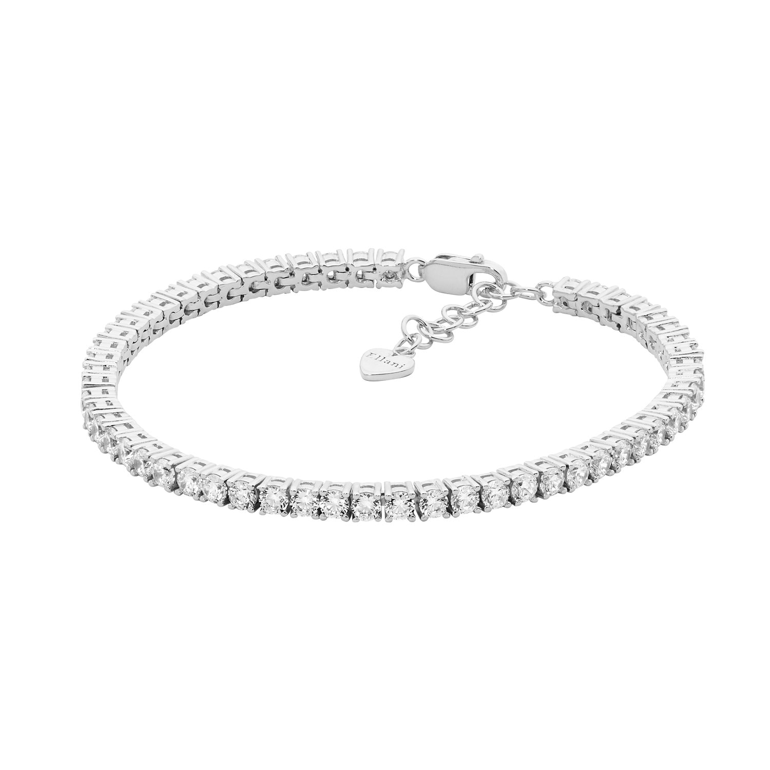 Sterling Silver Cubic Zirconia Tennis Bracelet_0