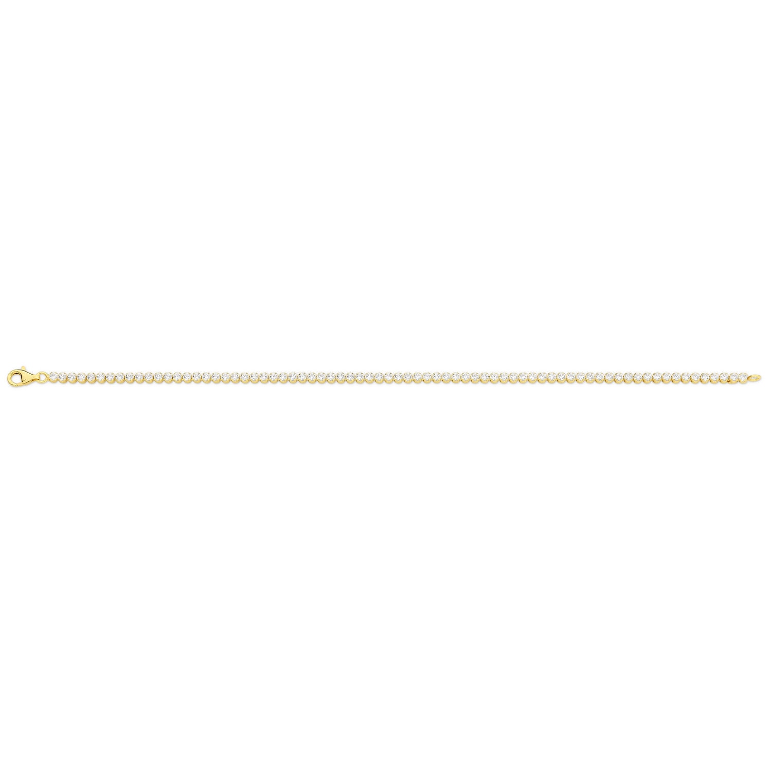 Gold Plated Cubic Zirconia Tennis Bracelet_0