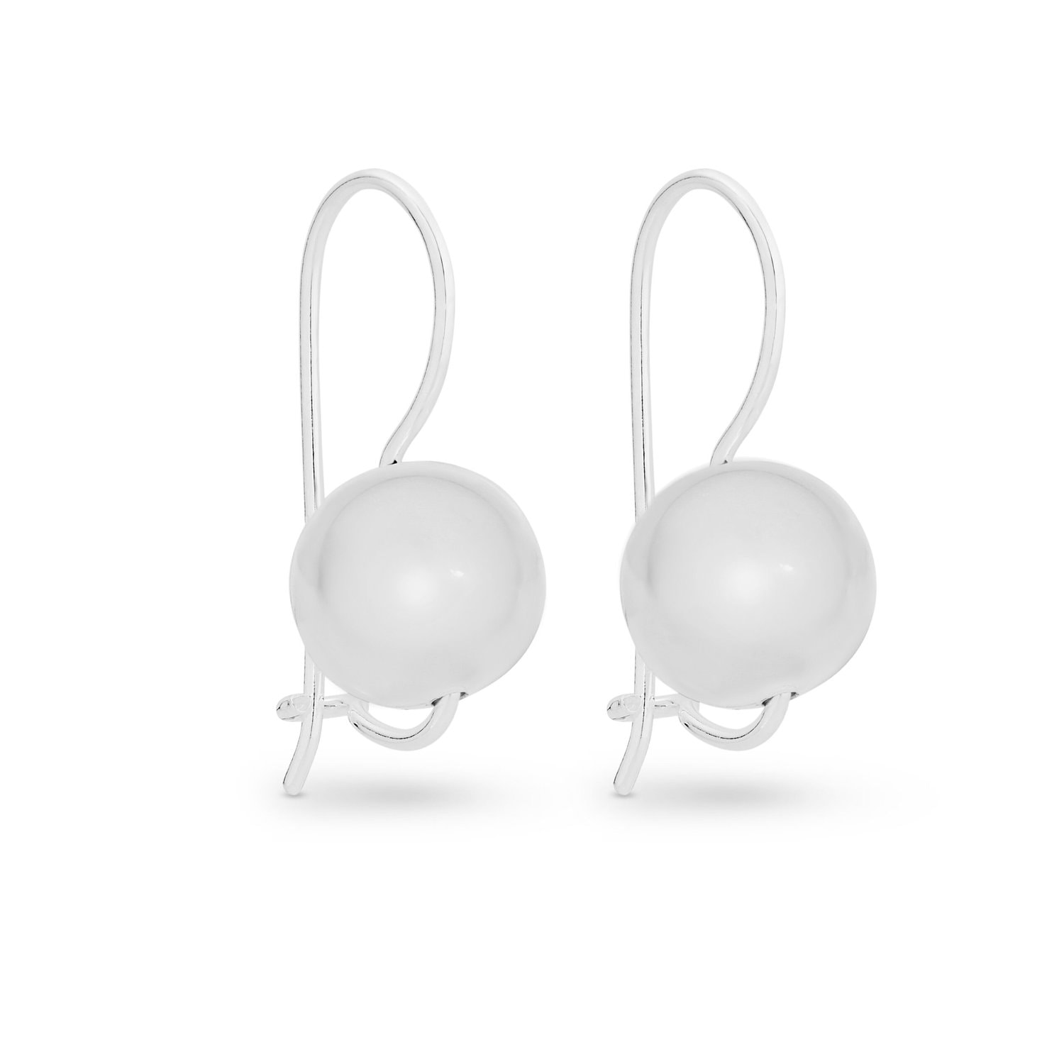 Silver Euroball Earrings_0