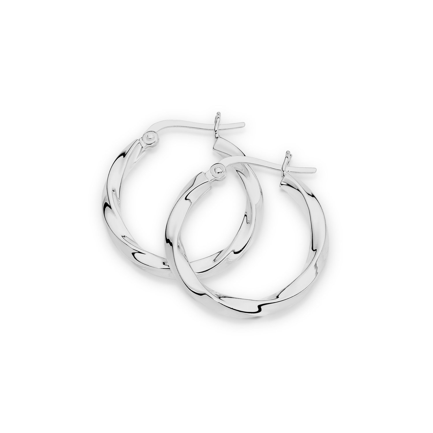 Silver Twist Hoops_0