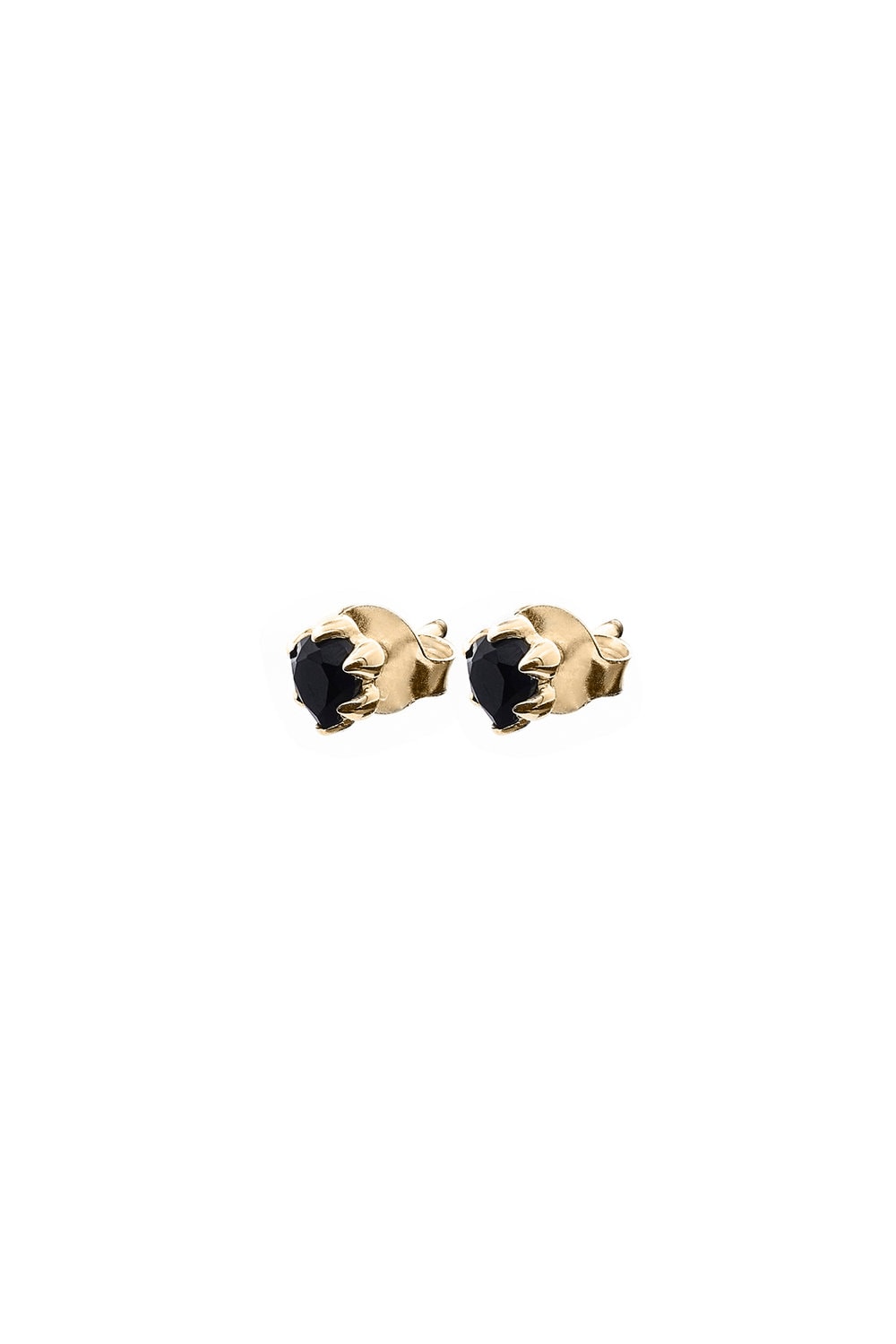 Micro Onyx Studs Gold Plated_0