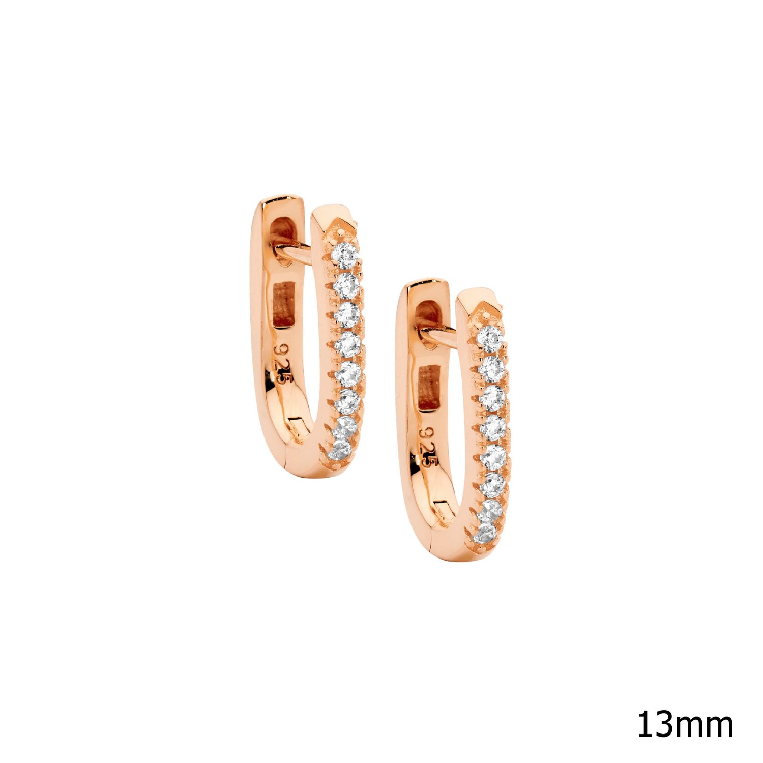 Rose Gold Plated CZ Huggies_0