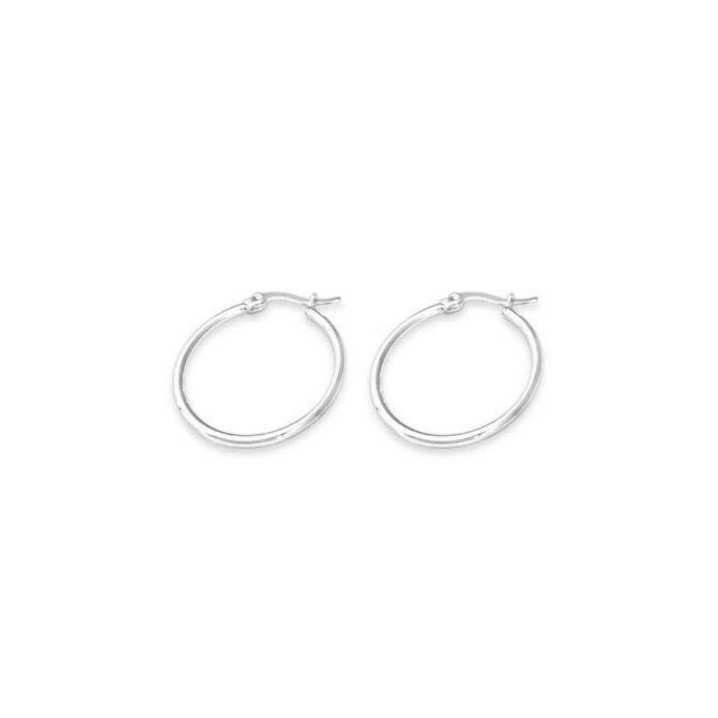 Stainless Steel 35mm Hoop Earrings_0