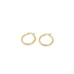 Fabuluex Vous Stainless Steel Yellow Gold Plated Hoop Earrings_0