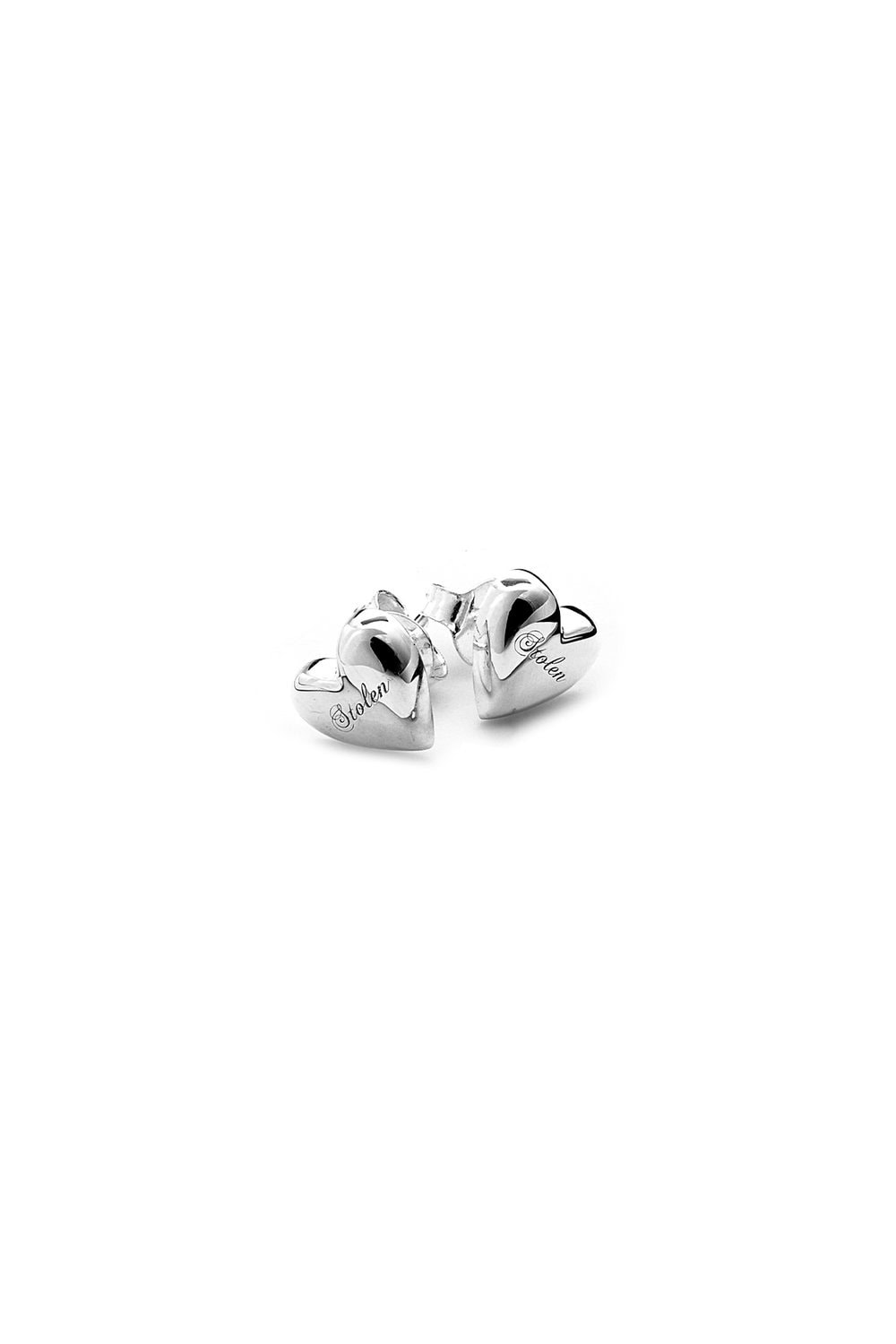 Stolen Girlfriends Club Heart is Full Stud Earrings Silver_0