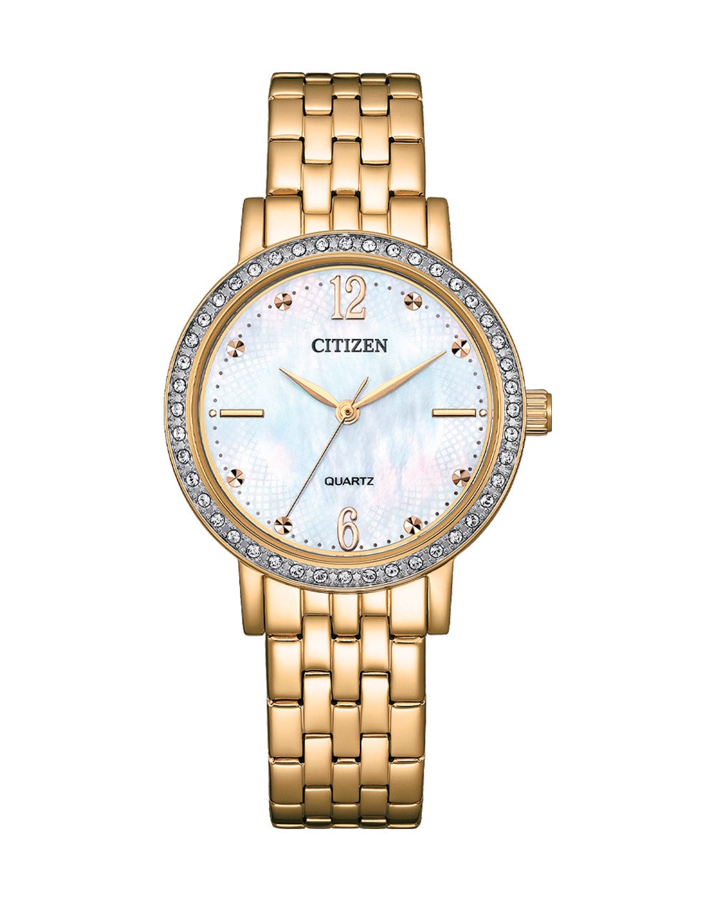 Citizen Ladies Gold Analogue with Stones_0