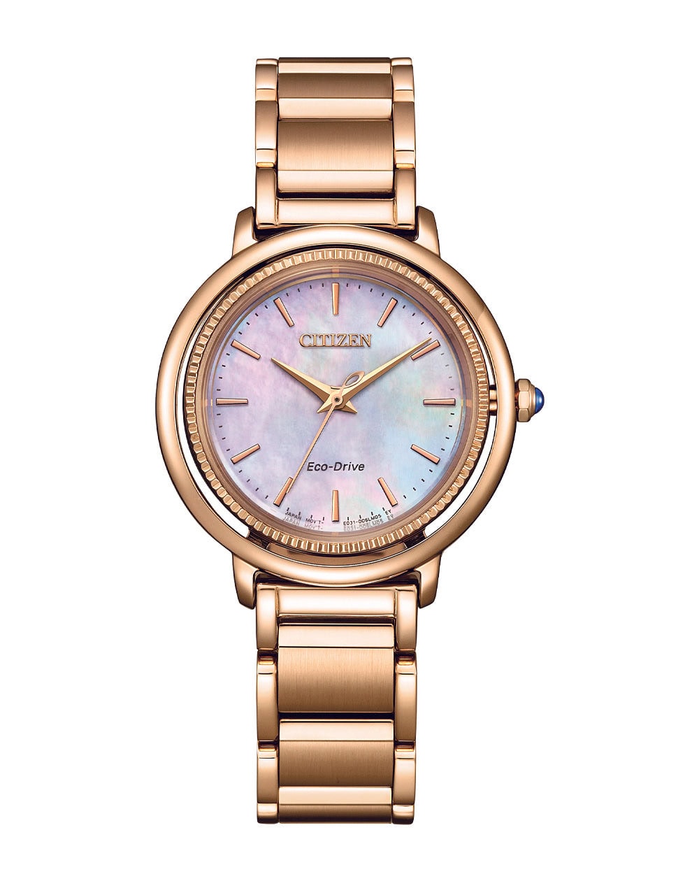 Citizen Ladies Rose Gold Eco-Drive Watch_0