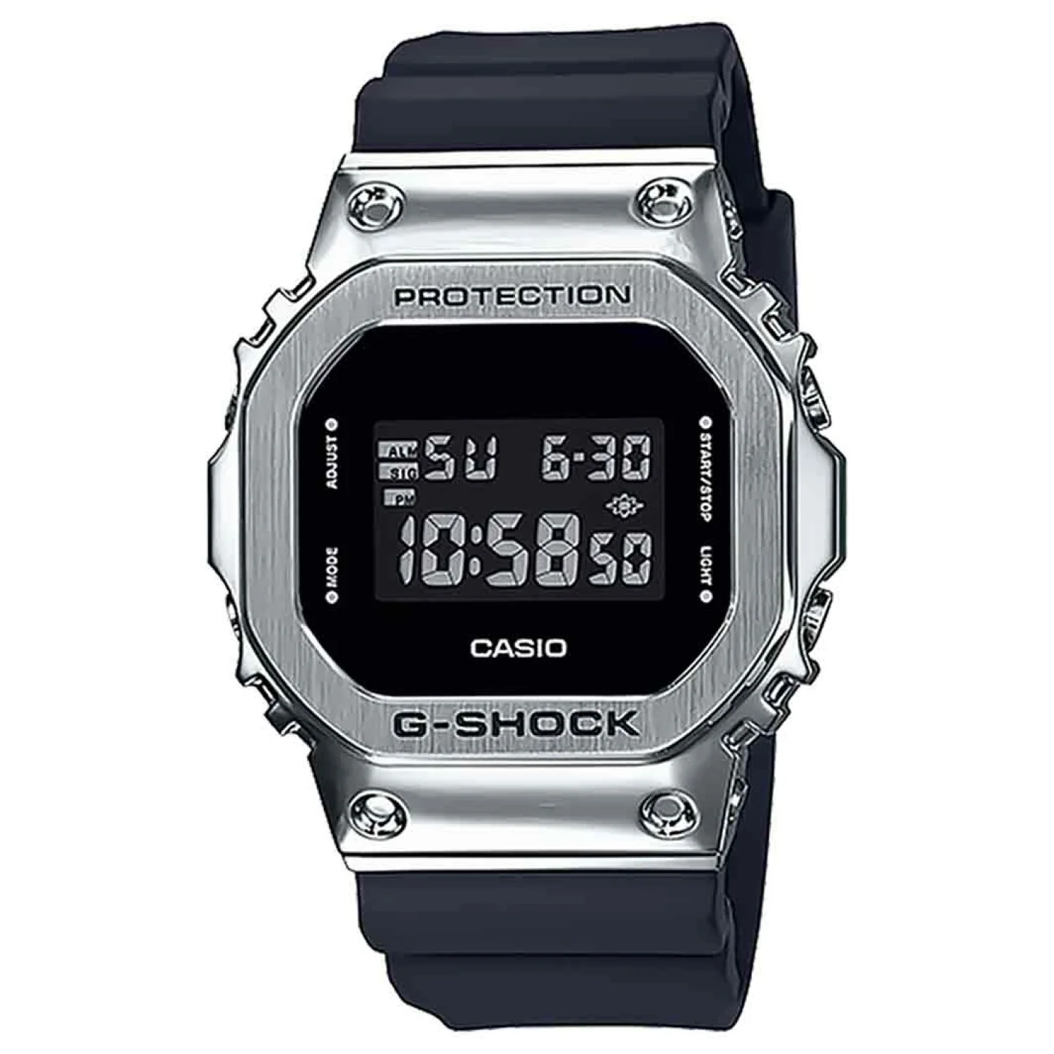 G-Shock Digital, Black Face/ Resin Band Stainless Steel Casing 200 Meter Water Resist_0