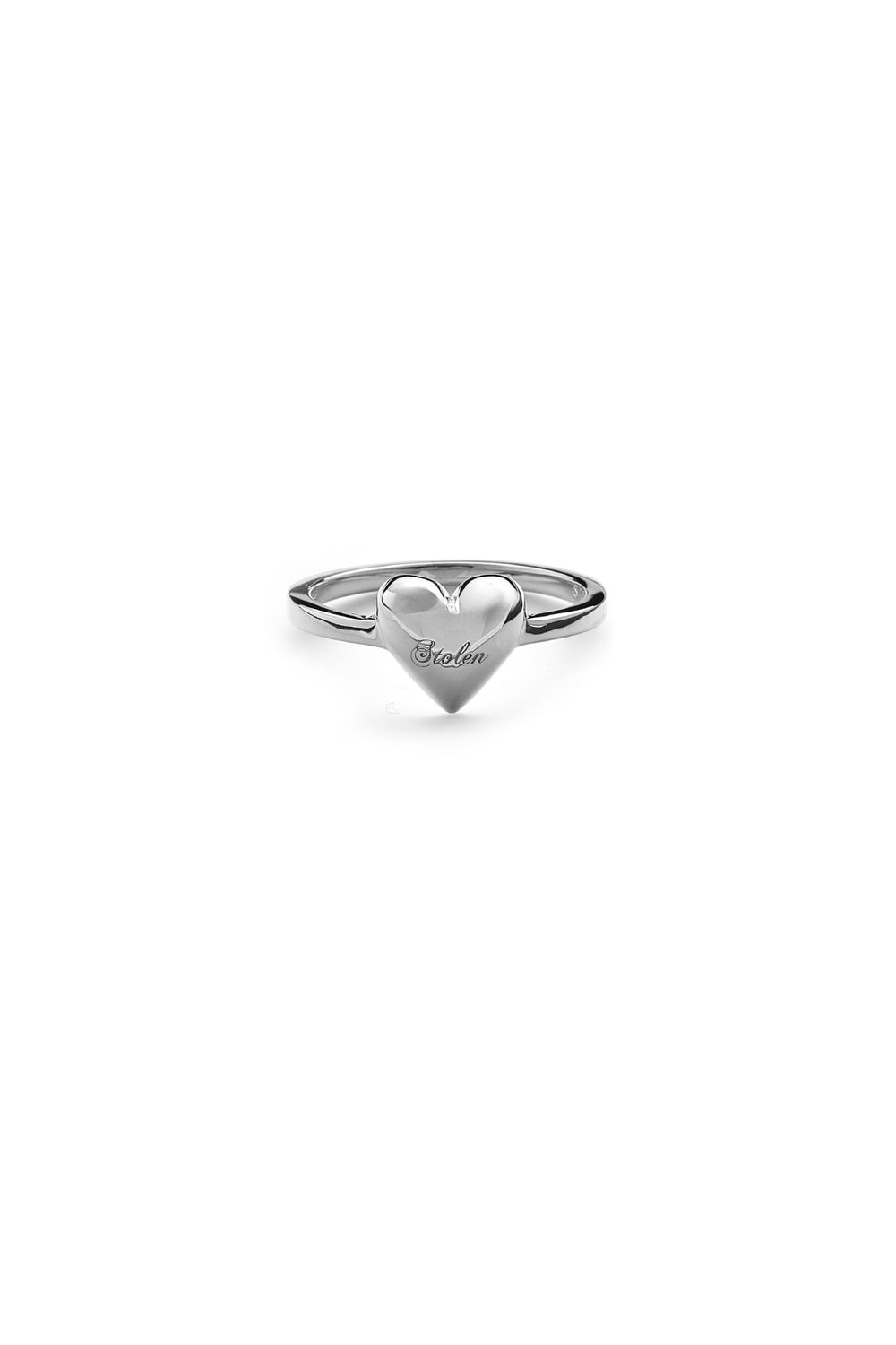 Stolen Girlfriends Club Heart is Full Mini Ring Silver_0