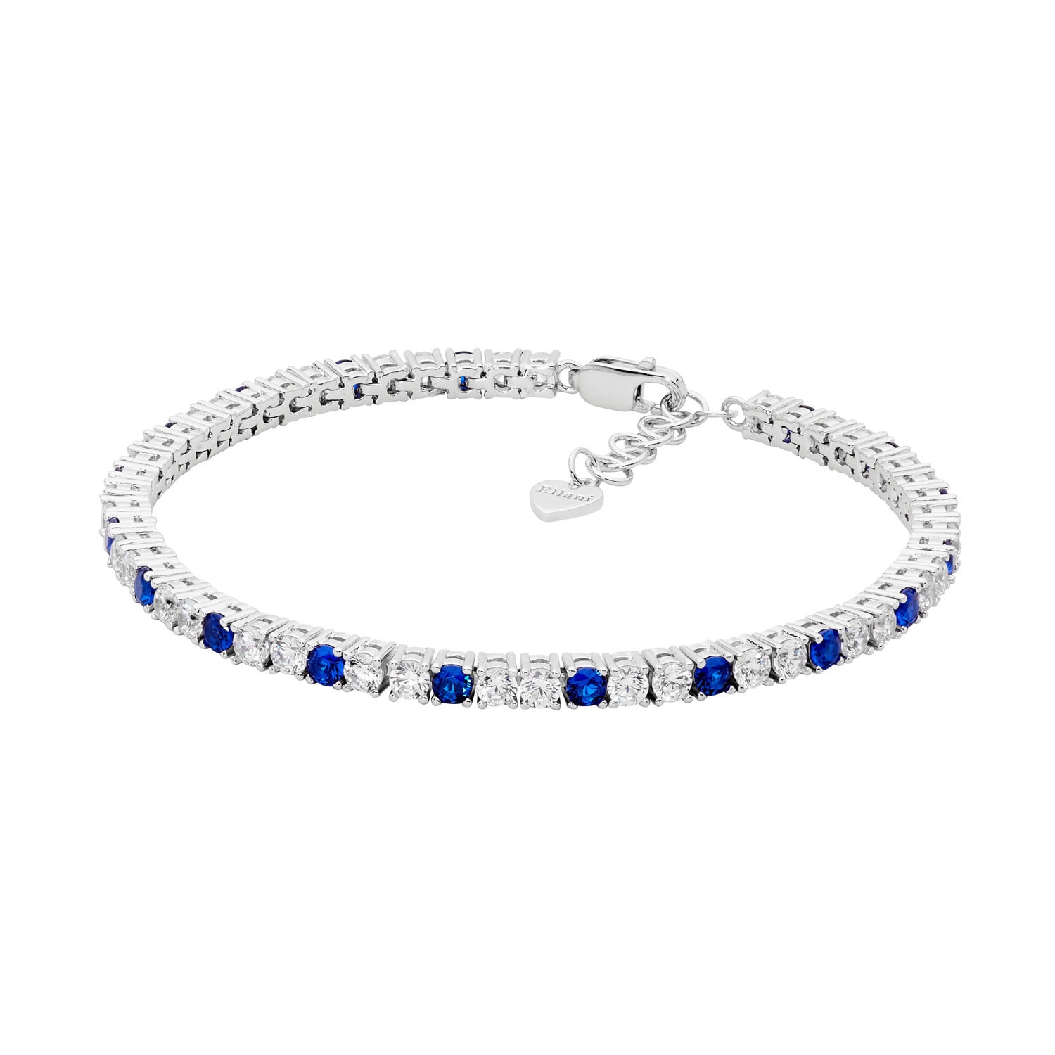 Sterling Silver CZ Armour Cross and Tennis Chain and Bracelet Set main image 1