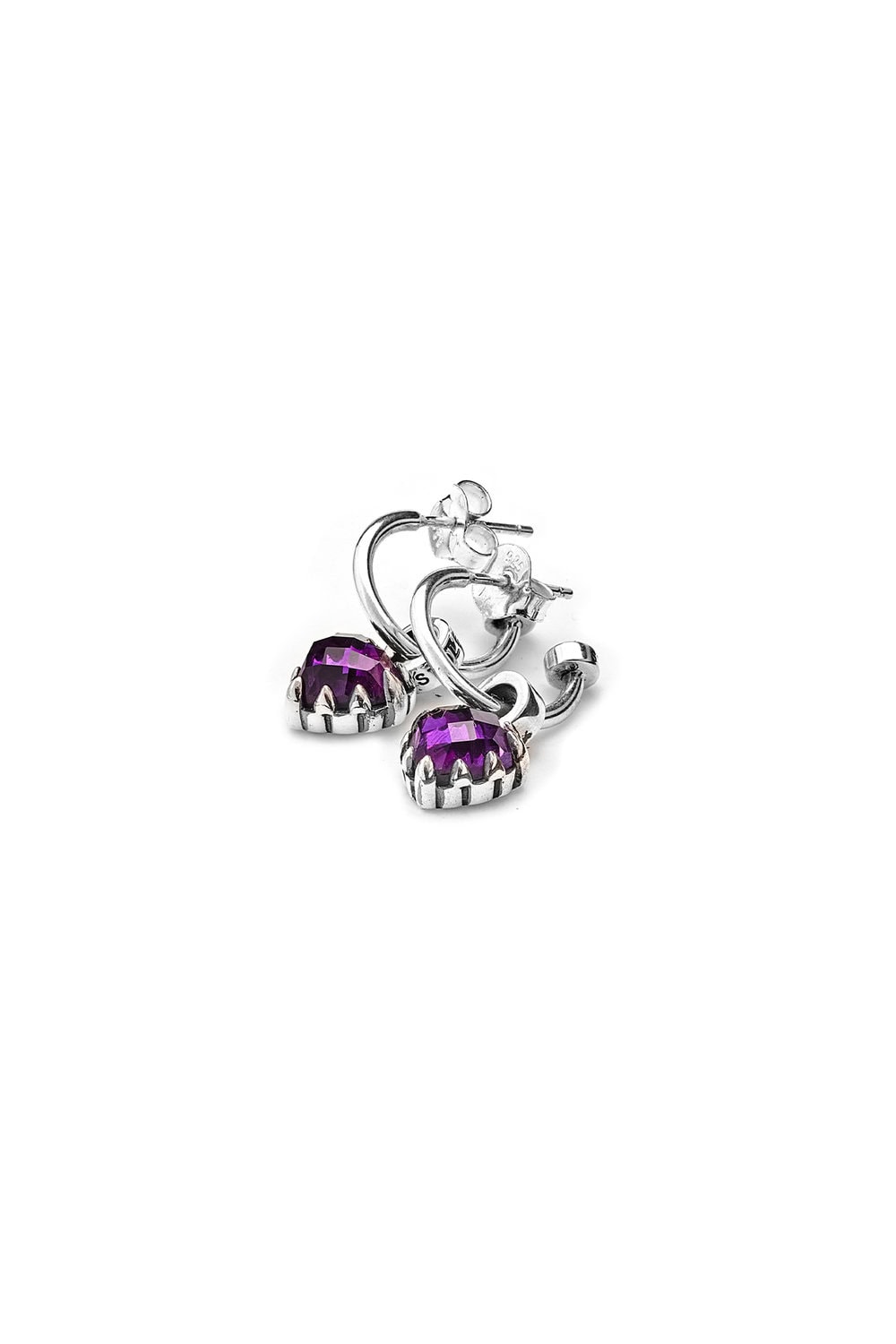 Stolen Girlfriends Club Love Claw Anchor Earrings Amethyst_0