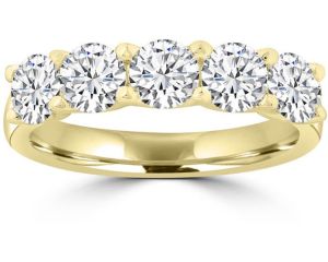 18ct Yellow Gold Lab Grown Diamond Band_0