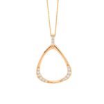SS WH CZ RGP Open triangle pendant_0
