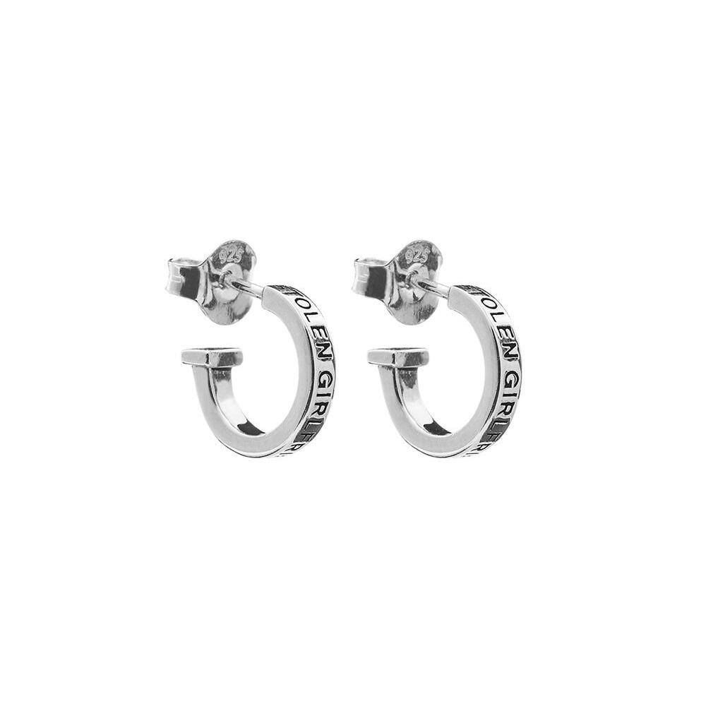 Stolen Girlfriends Club Clean Logo Hoop Earrings_0