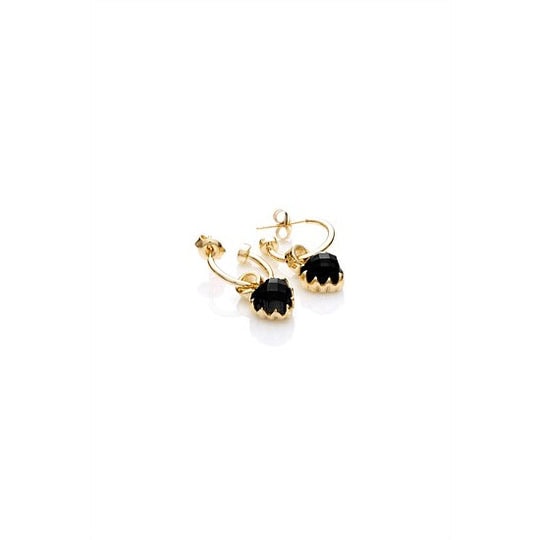 Stolen Girlfriends Club Gold Plated Love Claw Earrings Onyx_0