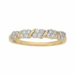 9ct Gold Twist Diamond Band_0